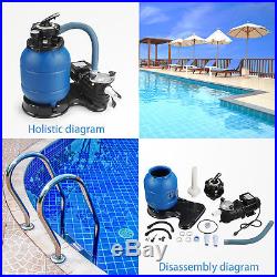 0.35HP Pro 2450GPH 13 Sand Filter Above Ground 10000GAL Swimming Pool Pump