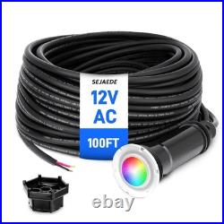 100FT 1.5 Inch LED Pool Light For Pentair GloBrite 12 V 18W Color-Changing IP68