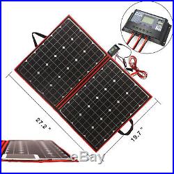 110W 18V Flexible Solar Panels Foldable + 12V Controller For Car Battery