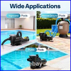 115V/230V 2.0HP Swimming Pool Pump 6800GPH with Self-Priming Motor In/Above Ground