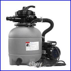 12 Sand Filter Above-Ground with Pool Pump 6-Way Valve Media Filter Included Set