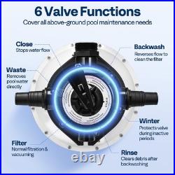 12'' Sand Filter Pump 3168GPH 0.4HP Above Ground Pool Filter System 6-Way Timer