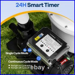 12'' Sand Filter Pump 3168GPH 0.4HP Above Ground Pool Filter System 6-Way Timer