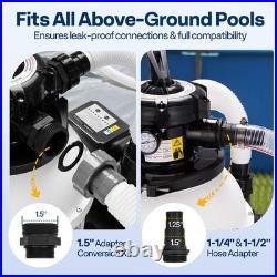 12'' Sand Filter Pump 3168GPH 0.4HP Above Ground Pool Filter System 6-Way Timer