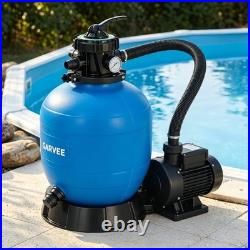 13 Sand Filter Pump System 3/4HP 3435 GPH for Above Ground Pools 7-Ways Valve