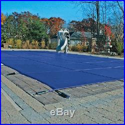 16'X32' Blue Mesh Winter Safety Cover For Inground Swimming Pool 12 Year