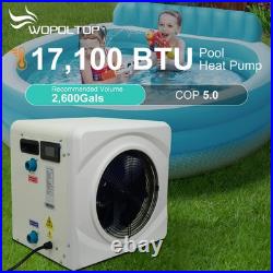 17,100 BTU Pool Heat Pump for Swimming Pool & Spa Heater 115V 5.2kW Pool Heater 17,100 BTU Pool Heat Pump for Swimming Pool & Spa Heater 115V 5.2kW Pool Heater