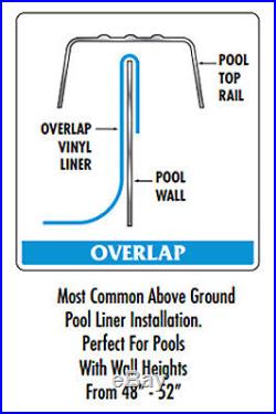 18' Ft Round Overlap Swirl Tile Above Ground Swimming Pool Liner-25 Gauge