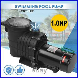 1.0 HP Pool Pump In/Ground Swimming Pool Pump with Strainer Basket Pool Pump