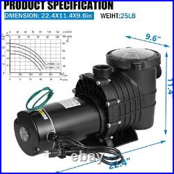 1.5HP 1Speed IN GROUND Swimming POOL PUMP MOTOR Strainer Above Inground 115/230V