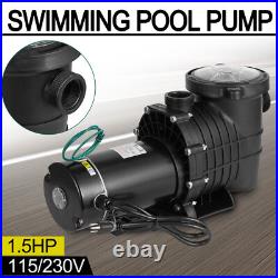 1.5HP 1Speed IN GROUND Swimming POOL PUMP MOTOR Strainer Above Inground 115/230V