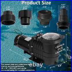 1.5HP Hayward Swimming Pool Pump Motor In/Above Ground with Strainer Filter Basket