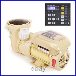 1.5HP Swimming Pool Pump Variable Speed Digital LCD Above Ground Pool With Fitting