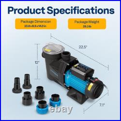 1.5/2.0 HP Self Primming Swimming Pool Pump for In/Above ground Pool with Strainer 1.5/2.0 HP Self Primming Swimming Pool Pump for In/Above ground Pool with Strainer