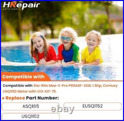 1.5 HP 3450 RPM 48Y Frame Square Flange 115/230V Pool Motor Electric USQ1152