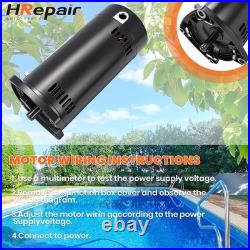 1.5 HP 3450 RPM 48Y Frame Square Flange 115/230V Pool Motor Electric USQ1152