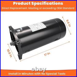 1.5 HP 3450 RPM 48Y Frame Square Flange 115/230V Pool Motor Electric USQ1152