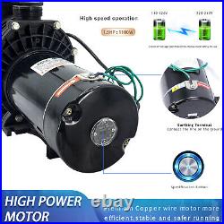 1.5 HP Swimming Pool Pump 110 Volt Outdoor Above Ground Strainer Motor Spa Water