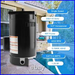 1 HP Single Speed Pool Pump Motor For Sta-Rite Dyna-Glas Pentair Superflo B2853