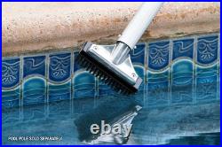 20178 5-Inch Aluminum-Back Swimming Pool Algae Brush with Stainless Steel Bri1