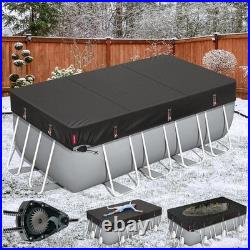 2025 Upgraded Ultimate Windproof 16X32 Ft Rectangular Pool Cover with Fast Tig