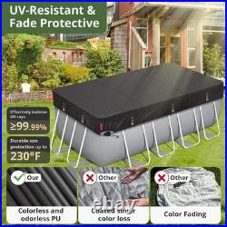 2025 Upgraded Ultimate Windproof 16X32 Ft Rectangular Pool Cover with Fast Tig