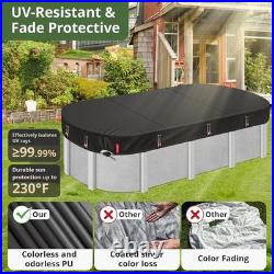 2025 Upgraded Ultimate Windproof 16X32 Ft Rectangular Pool Only Cover with
