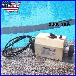 220V 3KW Electric Swimming Pool Heater Thermostat SPA Hot Tub Water Heating Tool