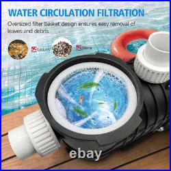 2.0 HP Pool Pump, 8000 GPH above Ground, 115V/230V Dual Voltage, Swimming with S 2.0 HP Pool Pump, 8000 GPH above Ground, 115V/230V Dual Voltage, Swimming with S