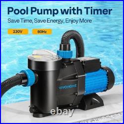 2.5HP Self Primming Swimming Pool Pump 8880 GPH withTimer for in/Above Ground Pool 2.5HP Self Primming Swimming Pool Pump 8880 GPH withTimer for in/Above Ground Pool