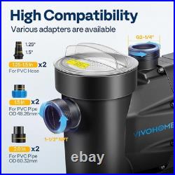 2.5HP Self Primming Swimming Pool Pump 8880 GPH withTimer for in/Above Ground Pool 2.5HP Self Primming Swimming Pool Pump 8880 GPH withTimer for in/Above Ground Pool