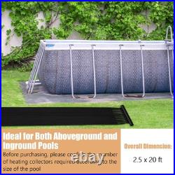 2.5 x20 ft Swimming Pool Heating Panels Solar Heater for Inground & Above Ground 2.5 x20 ft Swimming Pool Heating Panels Solar Heater for Inground & Above Ground