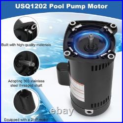 2 HP 3450 RPM 48Y Frame Square Flange 230V Swimming Pool Motor # USQ1202