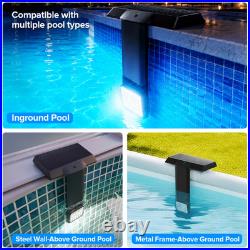 2-Pack Solar & USB Pool Lights Inground & Above Ground Pool 36-LEDs IP68 Remote 2-Pack Solar & USB Pool Lights Inground & Above Ground Pool 36-LEDs IP68 Remote