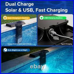 2-Pack Solar & USB Pool Lights Inground & Above Ground Pool 36-LEDs IP68 Remote 2-Pack Solar & USB Pool Lights Inground & Above Ground Pool 36-LEDs IP68 Remote