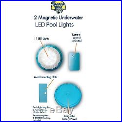 2 Pc Swimming Pool Light LED Bulb Remote Control Underwater Magnetic Lamps New