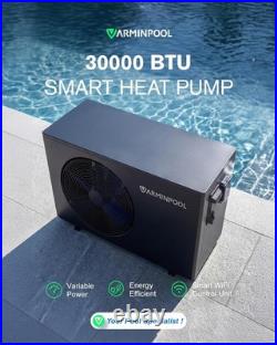 30000 BTU Pool Heater & Chiller Full Inverter Heat Pump In/Above Ground, 8K Gal