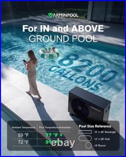 30000 BTU Pool Heater & Chiller Full Inverter Heat Pump In/Above Ground, 8K Gal
