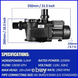 3HP Replace for Hayward Inground Pool Pump Motor Strainer Spa Circulation Pump