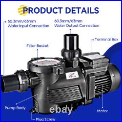 3HP Replace for Hayward Inground Pool Pump Motor Strainer Spa Circulation Pump