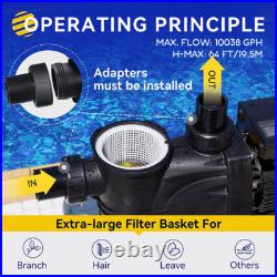 3HP Replace for Hayward Inground Pool Pump Motor Strainer Spa Circulation Pump