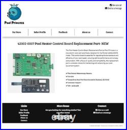 42002-0007 Pool Heater Control Board Replacement Part- NEW