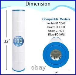 4X CCP520 Pool Filter Cartridge For Pentair Clean & Clear Plus 520, PCC130-PK4