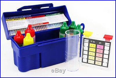 5 Way Swimming Pool Spa Water Chemical Test Kit CHLORINE BROMINE pH ALKALINITY