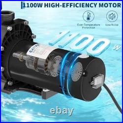 6000GPH Pool Pump 1.5HP 110-120V Above Ground Inground Pump