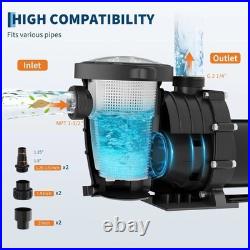 6000GPH Pool Pump 1.5HP 110-120V Above Ground Inground Pump
