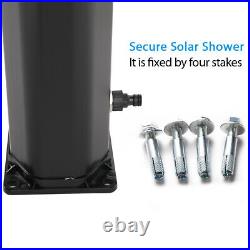 9.2 Gallons Solar Heated Shower Spa Poolside Beach Hot/Cold Base Outdoor Black