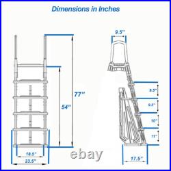 Aqua Select Heavy Duty Resin In-Pool Above Ground Swimming Pool Ladder White Aqua Select Heavy Duty Resin In-Pool Above Ground Swimming Pool Ladder White