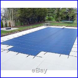 BRAND NEW Mesh Safety Pool Cover with Step Section Blue Green 15 Yr Warranty