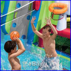 Banzai Inflatable Aqua Sports Splash Kiddie Pool and Slide Backyard Water Park